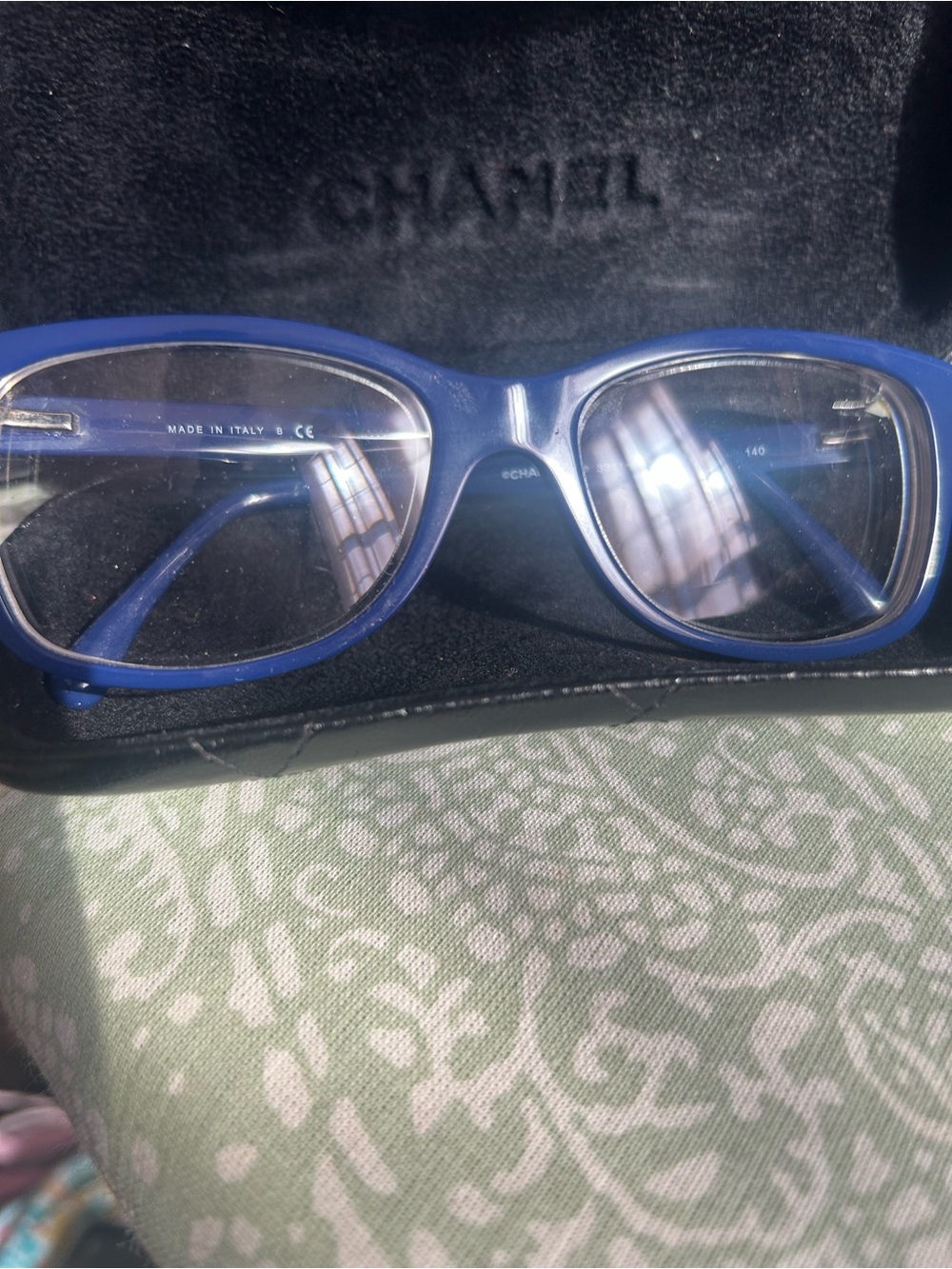 Authentic CHANEL Royal Blue Oval Optical Glasses